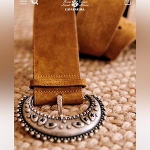 Sezane Louve Belt Camel 80cm